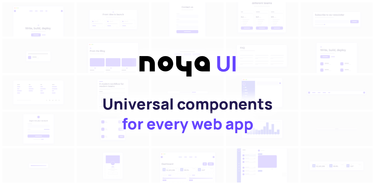 Preview of Noya UI product